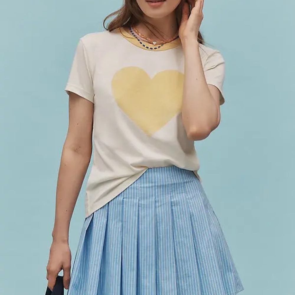 Letluv Heart Ringer Tee - Yellow - Picture 2 of 2